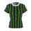 Thumbnail: Women's Cut & Sew Tee Vertical Green Lace On Black