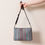 Thumbnail: Crossbody bag, blue pink and white vertical stripes