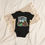 Thumbnail: Organic cotton baby bodysuit, Car racing retro video game design