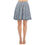 Thumbnail: Skater Skirt colorful wavy lines on a baby blue background