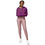 Thumbnail: Women’s cropped windbreaker, purple and pink geometrical design