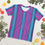 Thumbnail: Women's T-shirt Neon Pink And Blue Lines