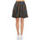 Thumbnail: Skater Skirt, yellow and blue glitteru vertical stripes on a black background