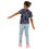 Thumbnail: Kids crew neck t-shirt purple mithycal creature on black