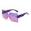 Thumbnail: Fashionable Square Conjoined Eyewear Rimless Sun Glasses Women Oversize Shades