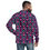 Thumbnail: Unisex Bomber Jacket, Purple And Blue Flowers On Purple Background Design