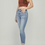 Thumbnail: High Rise Distressed Crop Blue Jeans