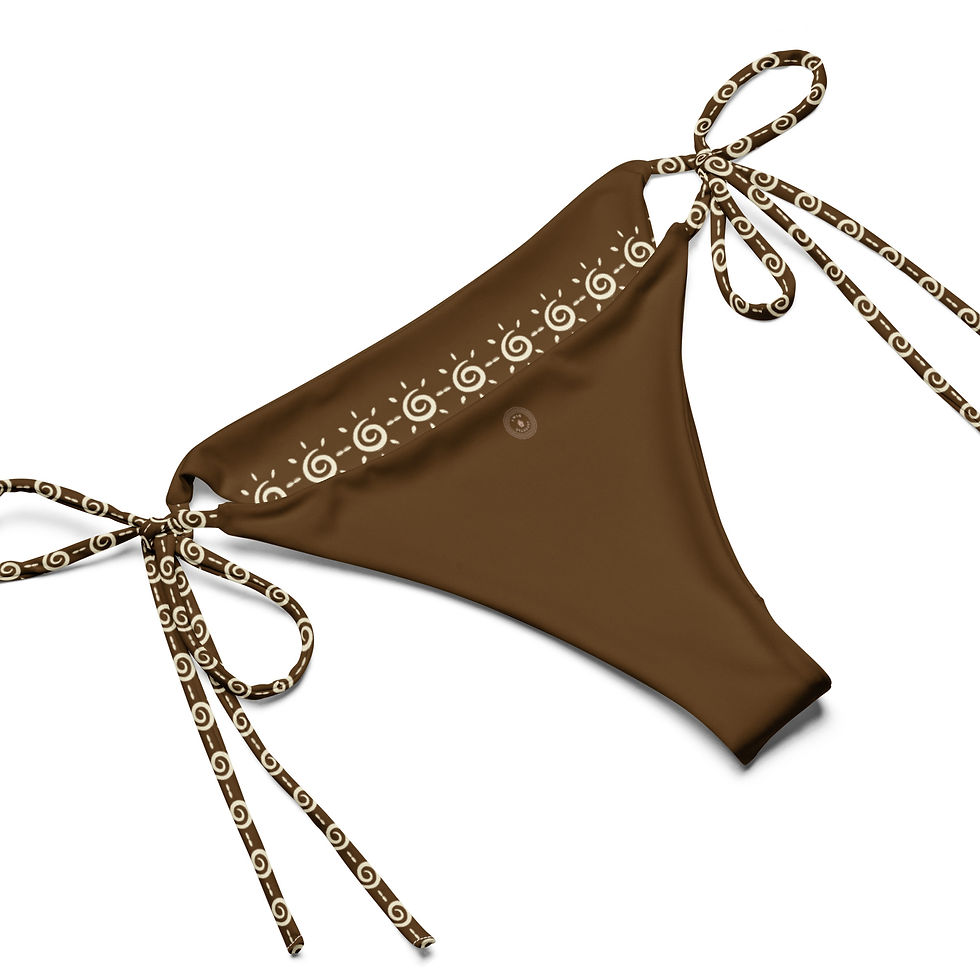 Thumbnail: Spiral All-over print recycled string bikini
