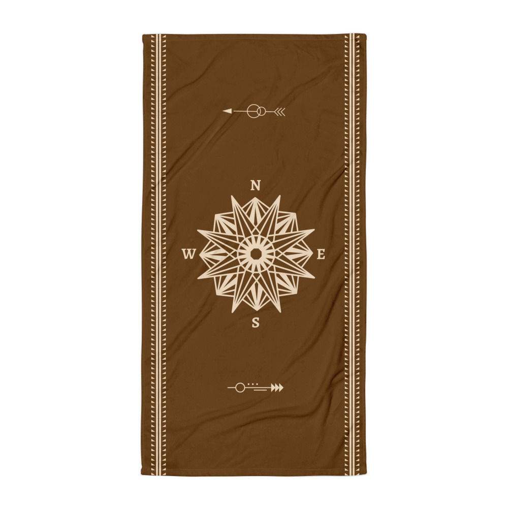 Towel mandala compass