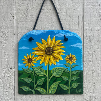 Dennis Grabowski's Slate & Wood Paintings.