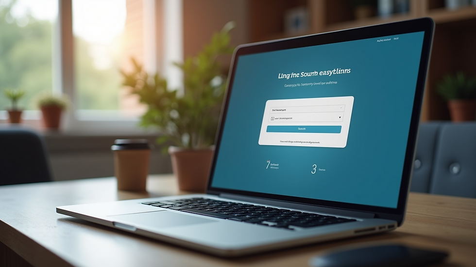 Close-up view of a laptop screen showing a job application portal