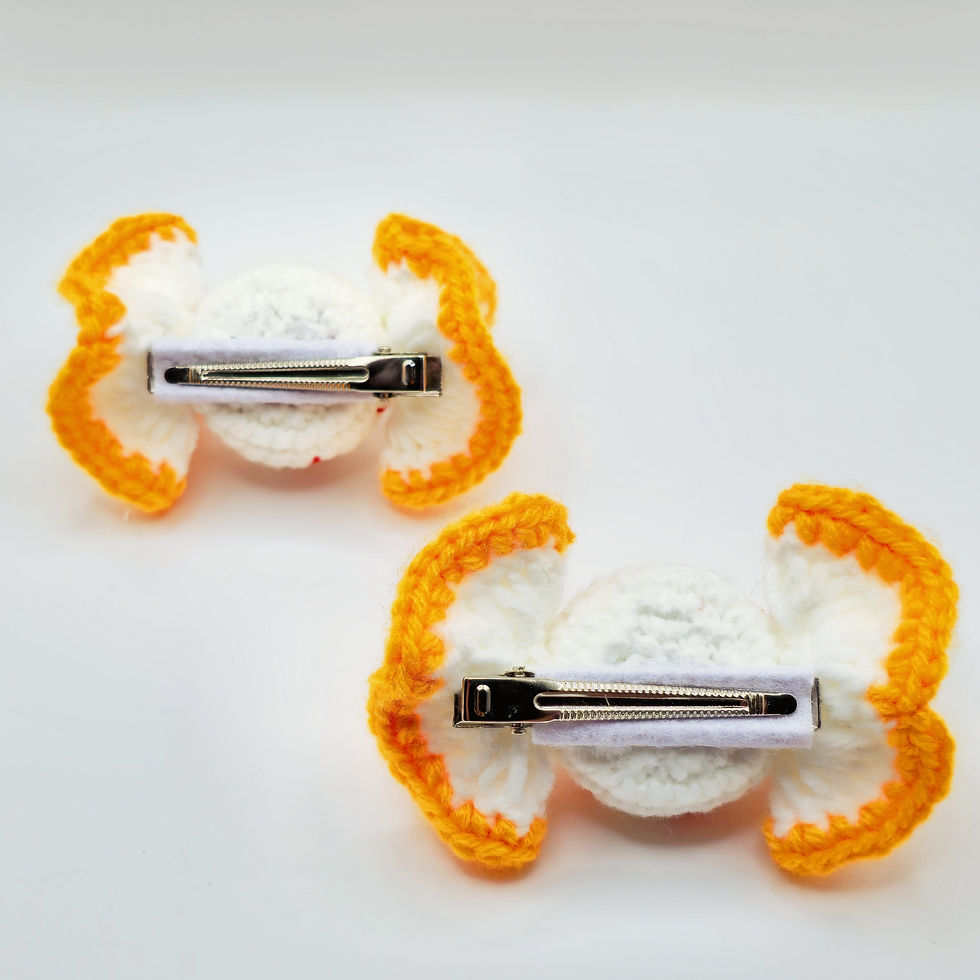 Thumbnail: Eye Candy Wing Hair Clips | Crochet Spooky Hair Accessories