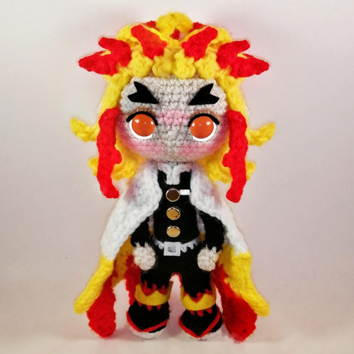 Rengoku Amigurumi Plush Doll Moon Bunny Crochet