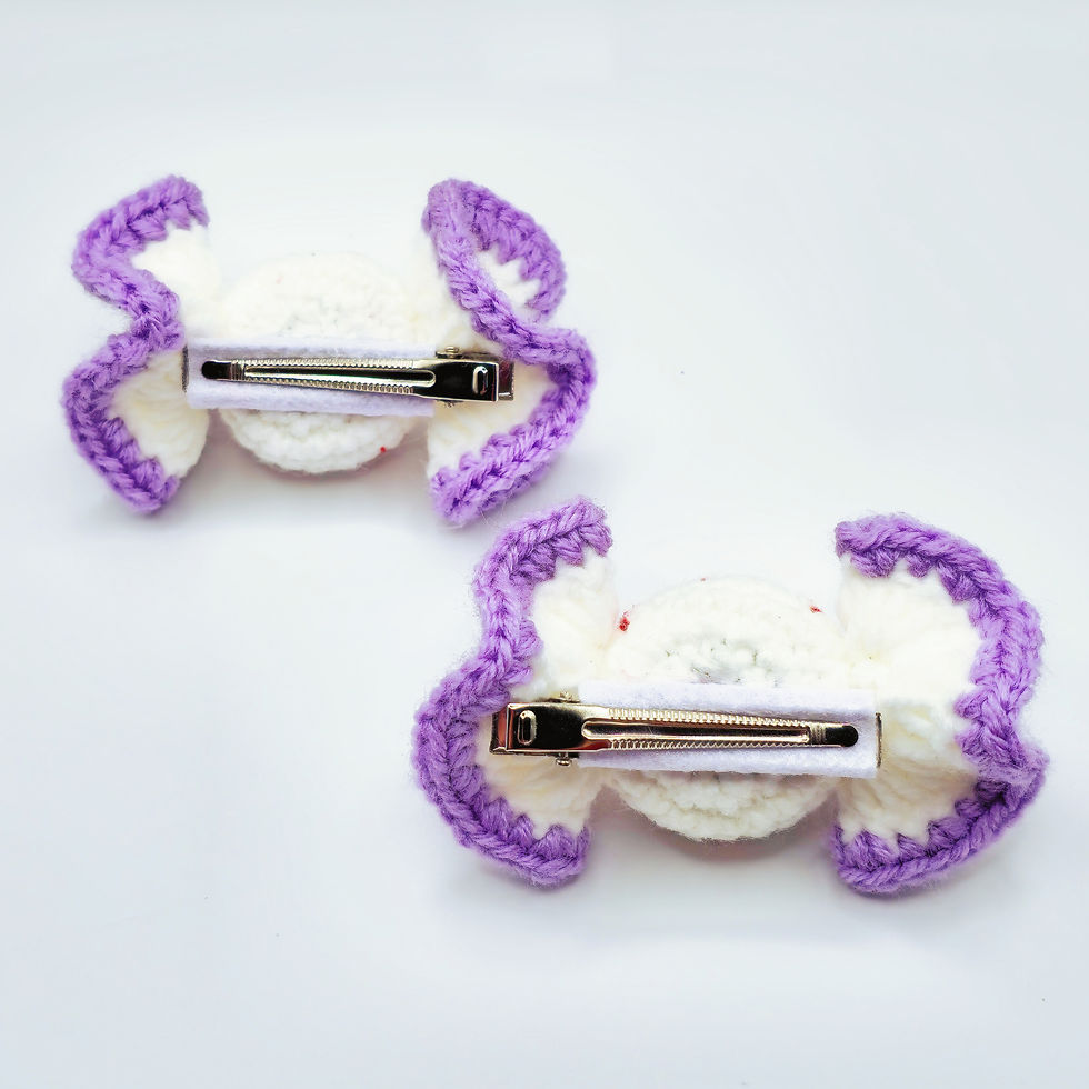 Thumbnail: Eye Candy Wing Hair Clips | Crochet Spooky Hair Accessories