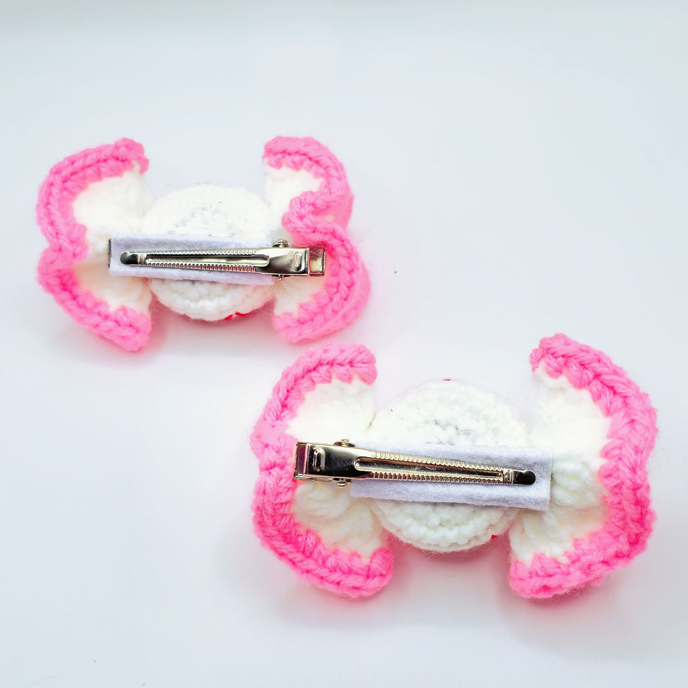 Thumbnail: Eye Candy Wing Hair Clips | Crochet Spooky Hair Accessories