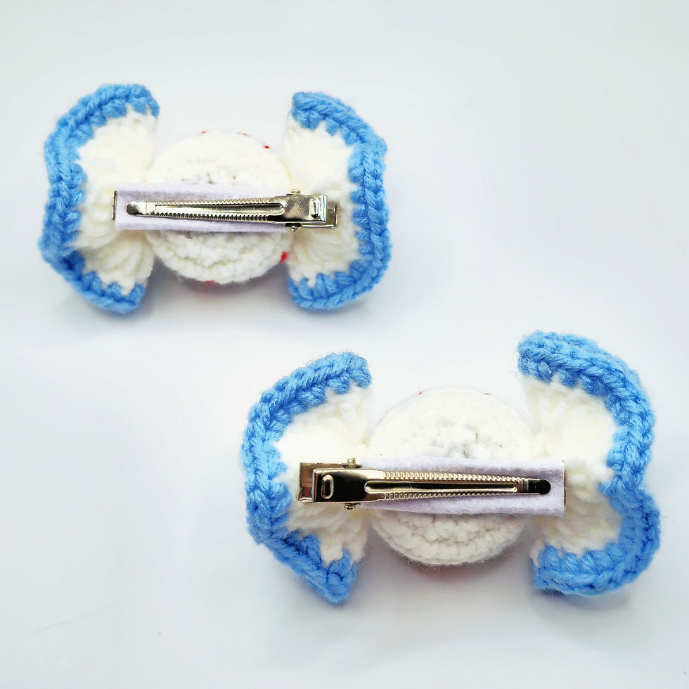 Thumbnail: Eye Candy Wing Hair Clips | Crochet Spooky Hair Accessories