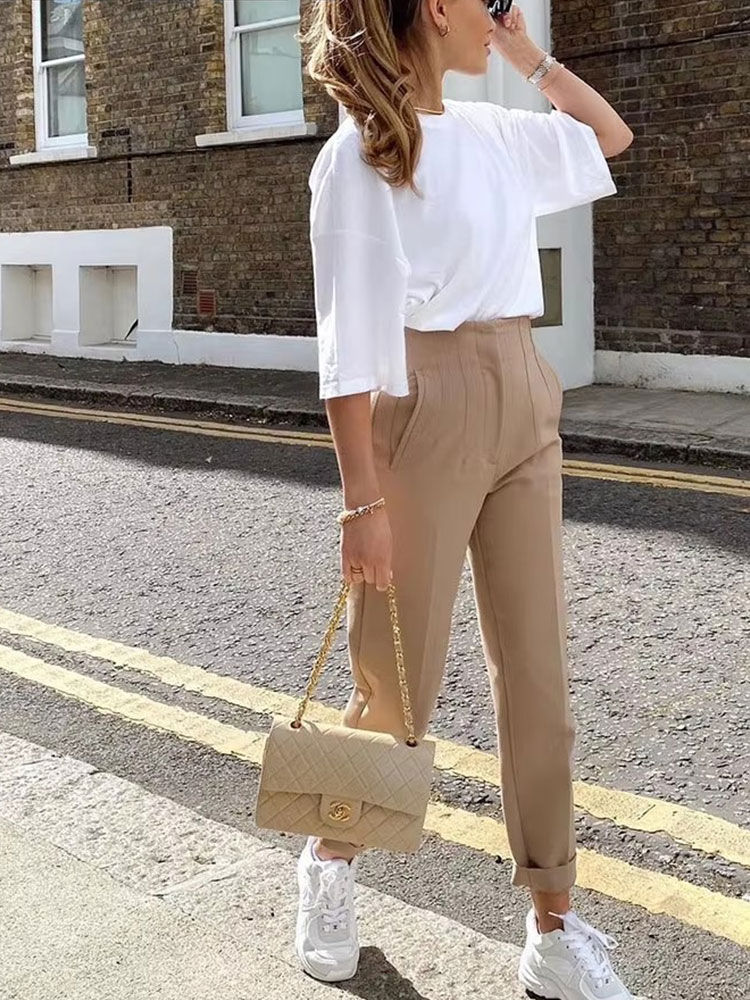 Thumbnail: Verity High-Waist Tailored Trousers