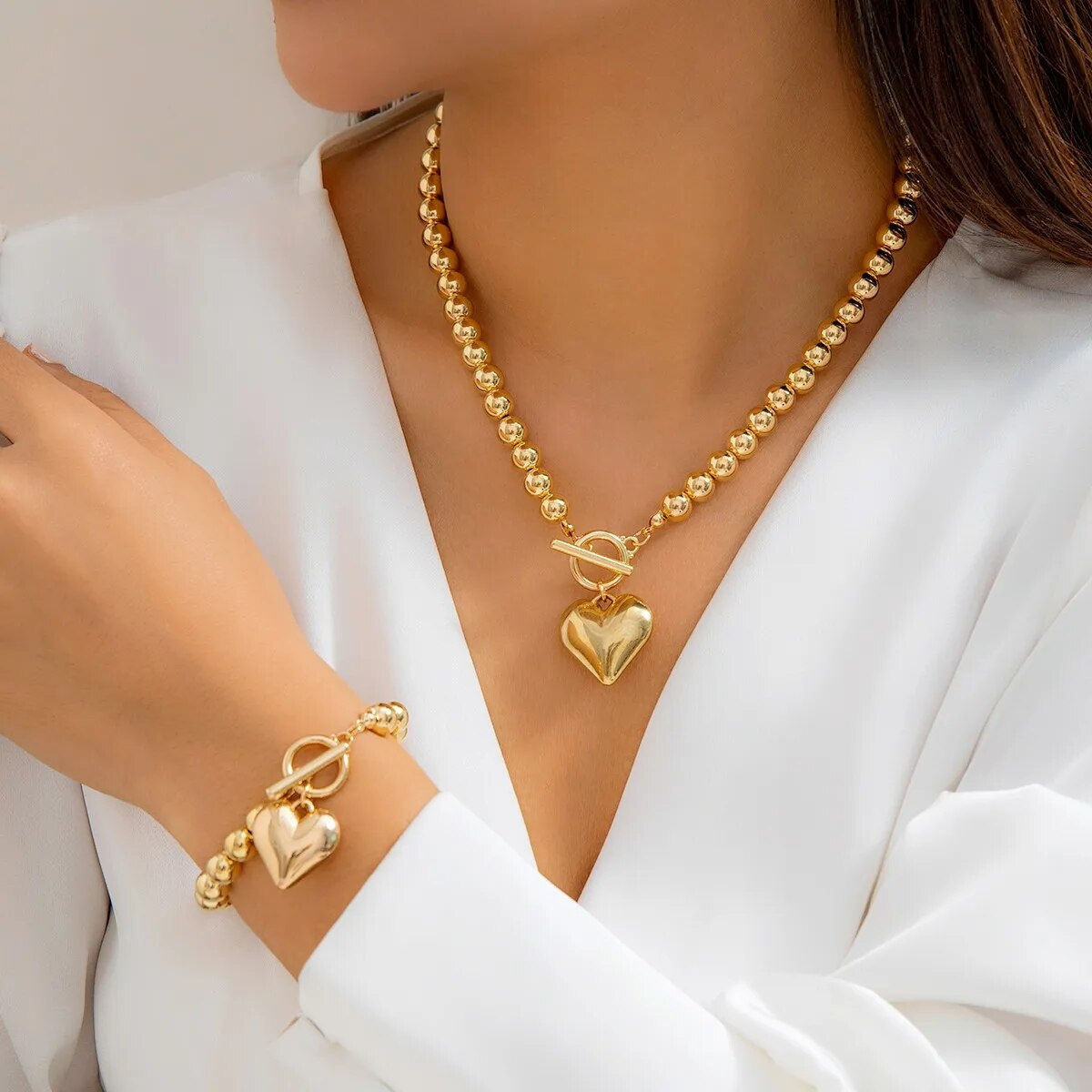 Heart of Gold Jewellery Set
