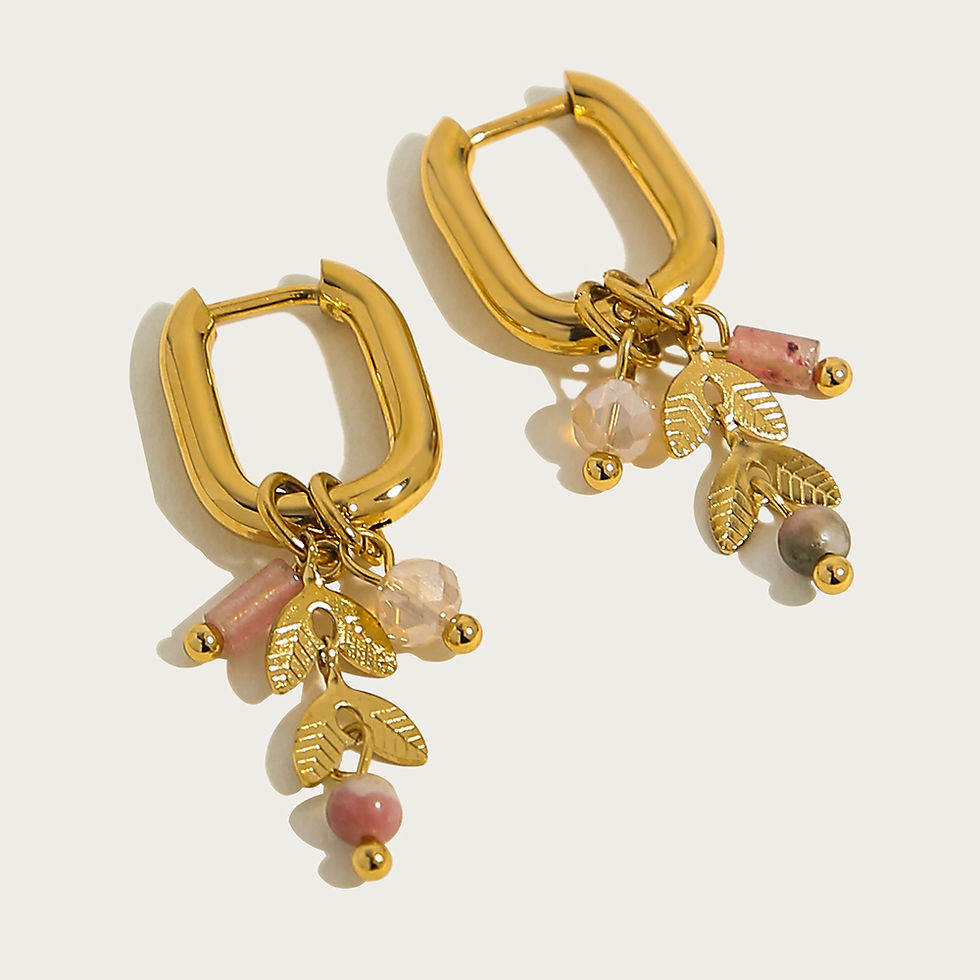 Thumbnail: Emerald Bloom Hoop Earrings