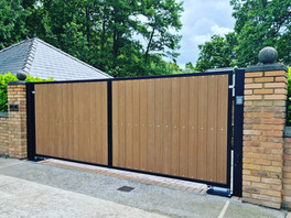 Double Leaf, Automatic Swing Gate Installation www.gate-systems.com