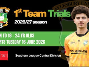 2026/27 Season 1st Team Trials