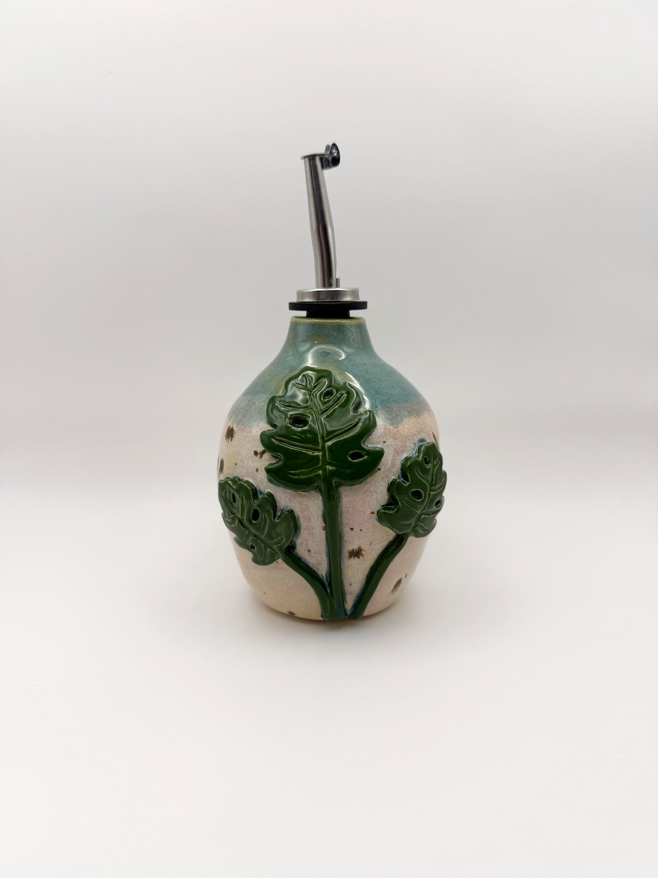 Beach-Monstera Olive Oil Bottle