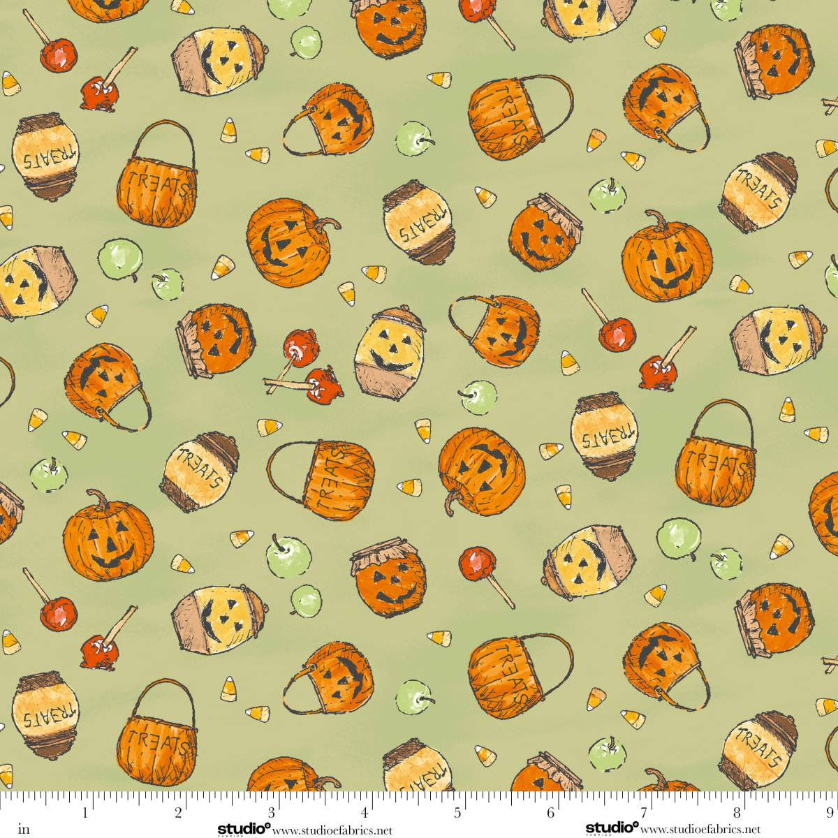 Haunted Acre Wood Pumpkins & Pots Green