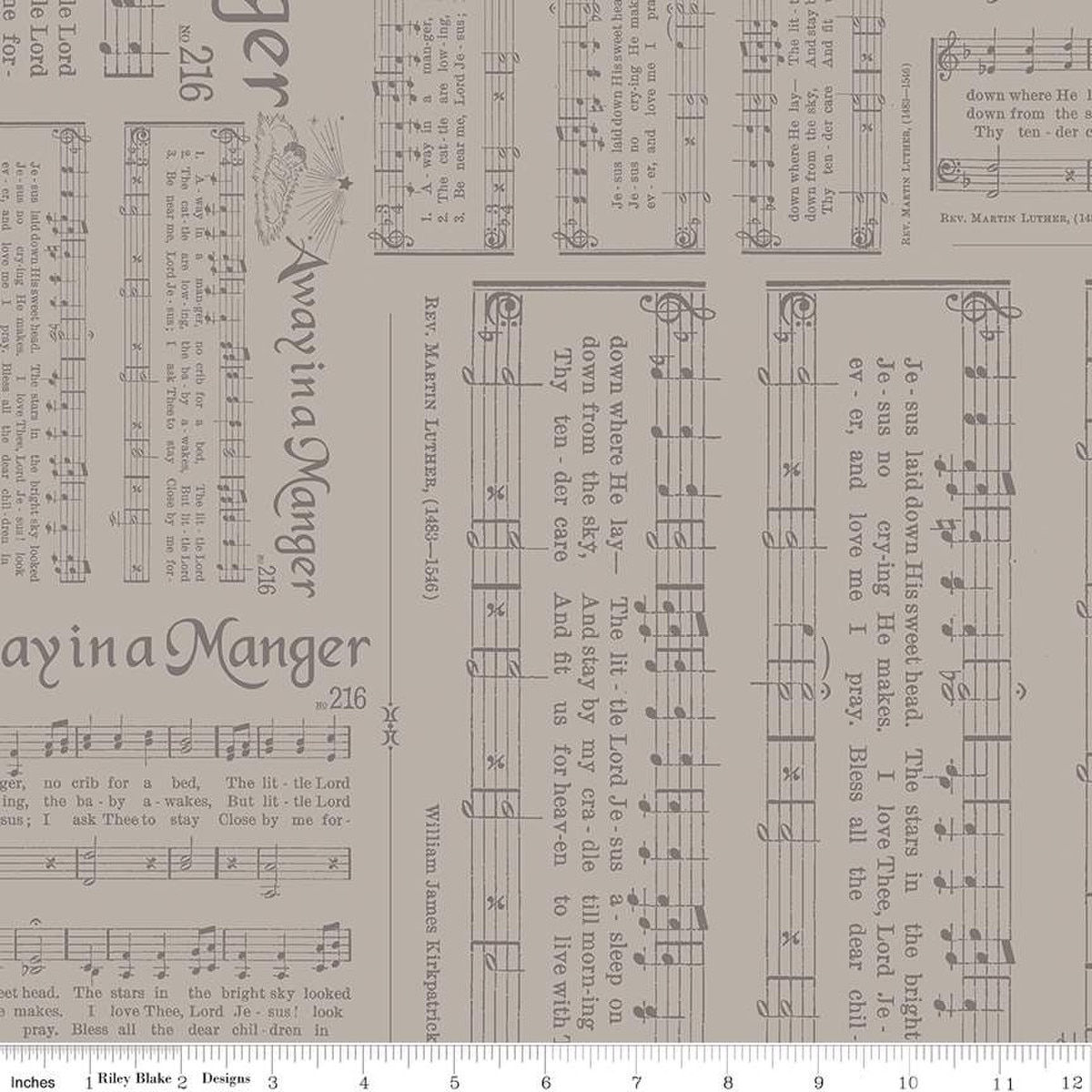 Riley Blake Designs - Home Town Holiday- Caroling- Pewter