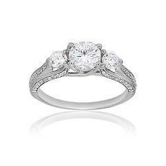 White gold diamond ring 
