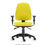 Miniatura: Cadeira Escritório Estofado Amarelo com rodinhas