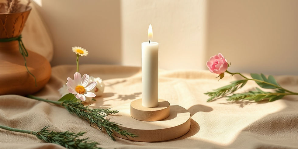 Altar sencillo para ritual.