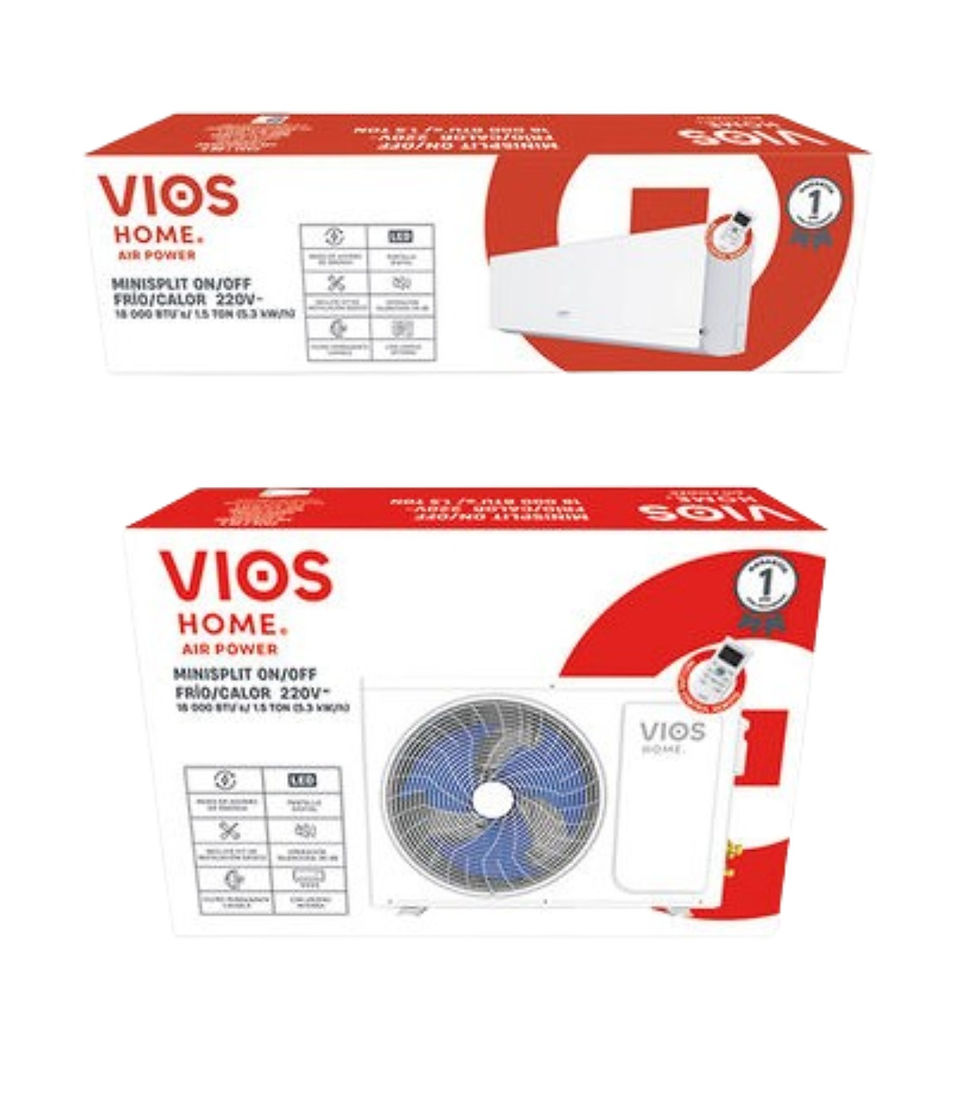 Miniatura: Minisplit Vios 1 Tonelada 18000 Btu Solo Frío 220v Blanco