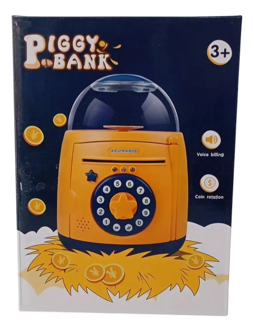 Miniatura: Alcancía Con Forma De Cohete Amarilla Infantil