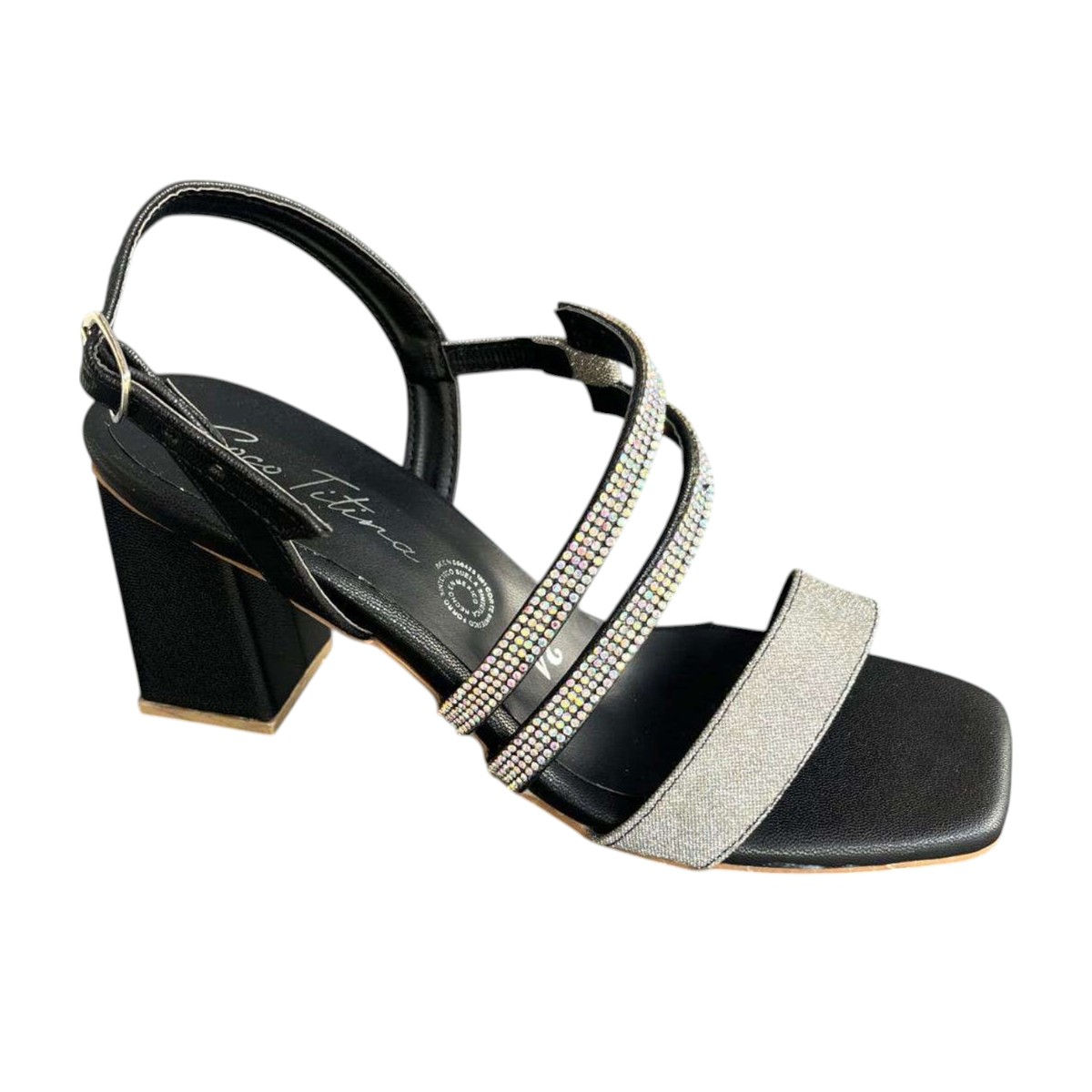 Zapatillas De Plataforma - Color Negro Con Blanco