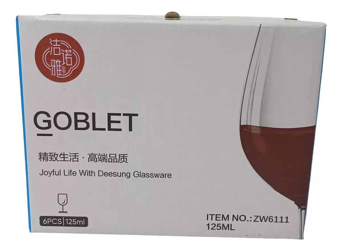 Juego De 6 Copas Para Vino Tinto De 125ml, Goblet