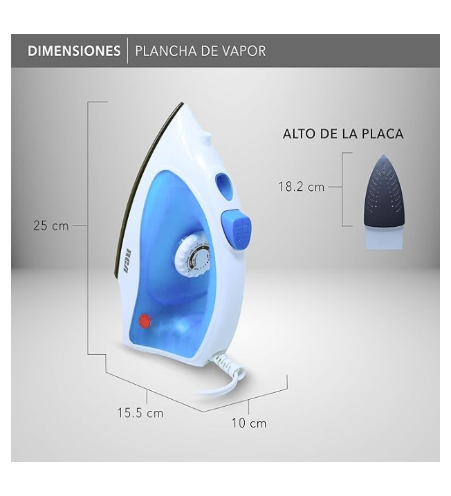 Miniatura: Plancha De Vapor Rca Rc-s100b Con Placa Antiadherente