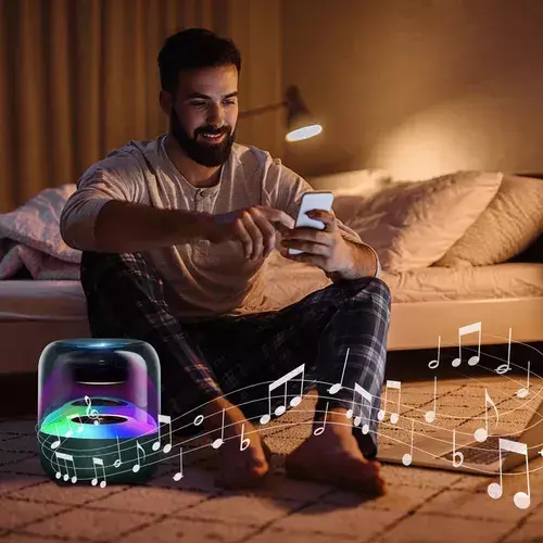 Miniatura: Mini Bocina Portátil Bluetooth Inalámbrico Con Luz Okop