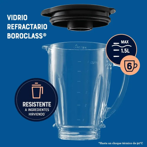Miniatura: Licuadora Oster 800w Vaso De Vidrio 2 Velocidades Negra