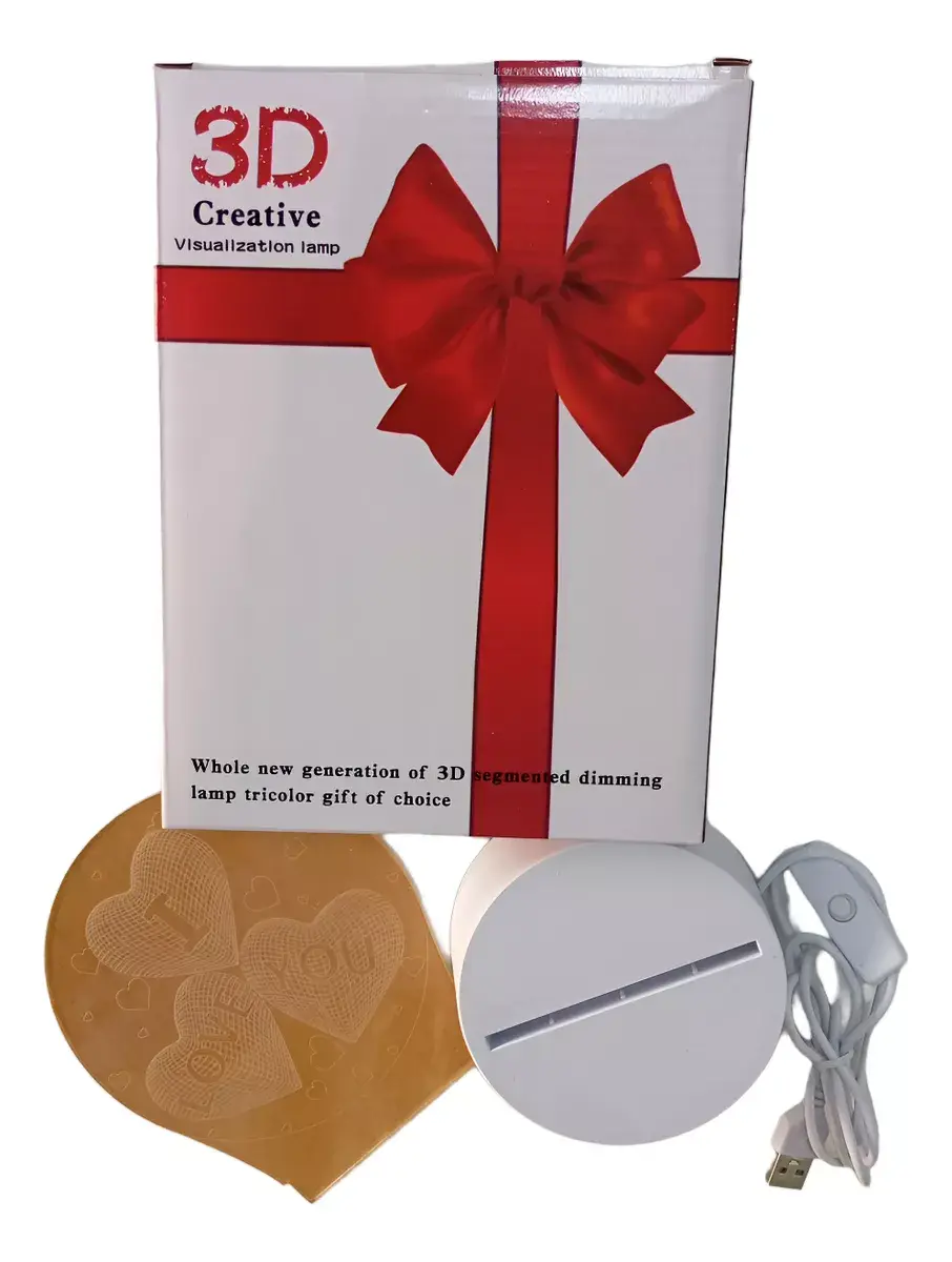 Miniatura: Lámpara Acrílica Led 3d Cálida Con Interruptor Modelos Diferentes