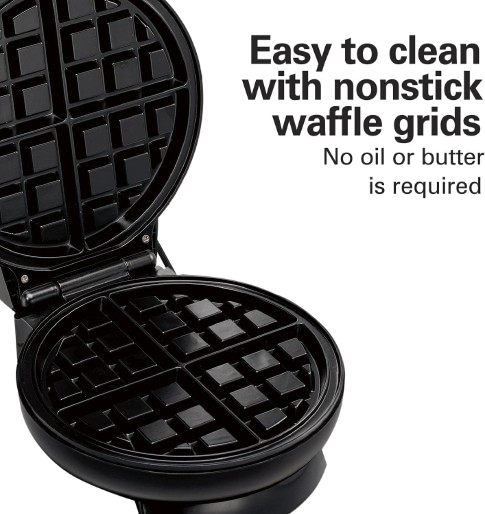 Miniatura: Wafflera Hamilton Beach Belga Antiadherente Negra 26071c