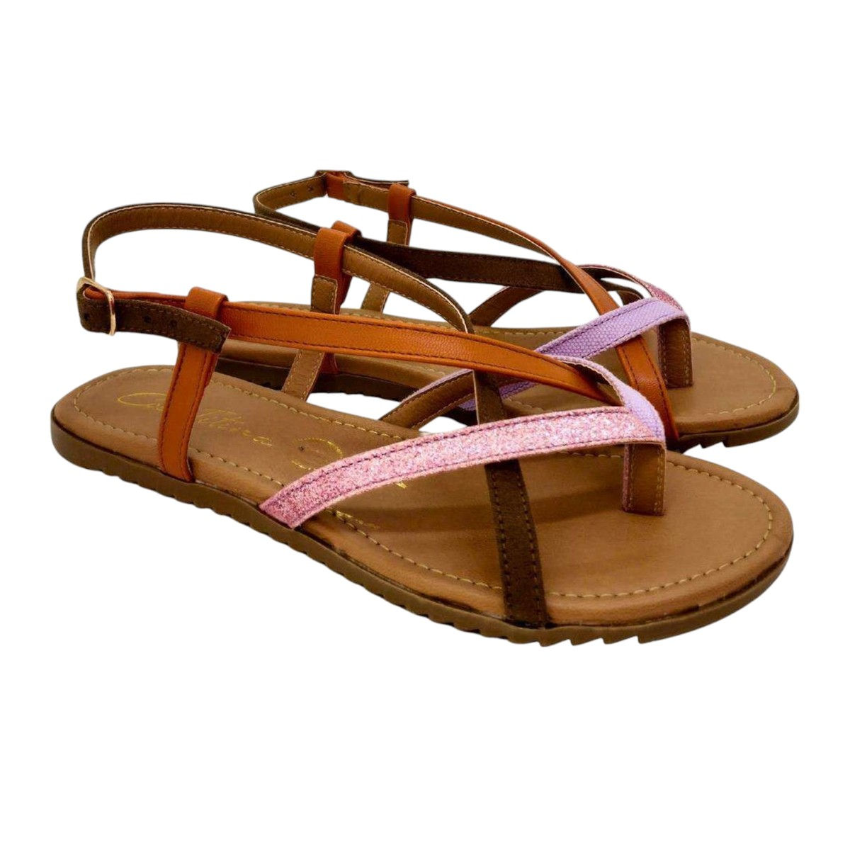 Sandalias De Piso - Combinado Café