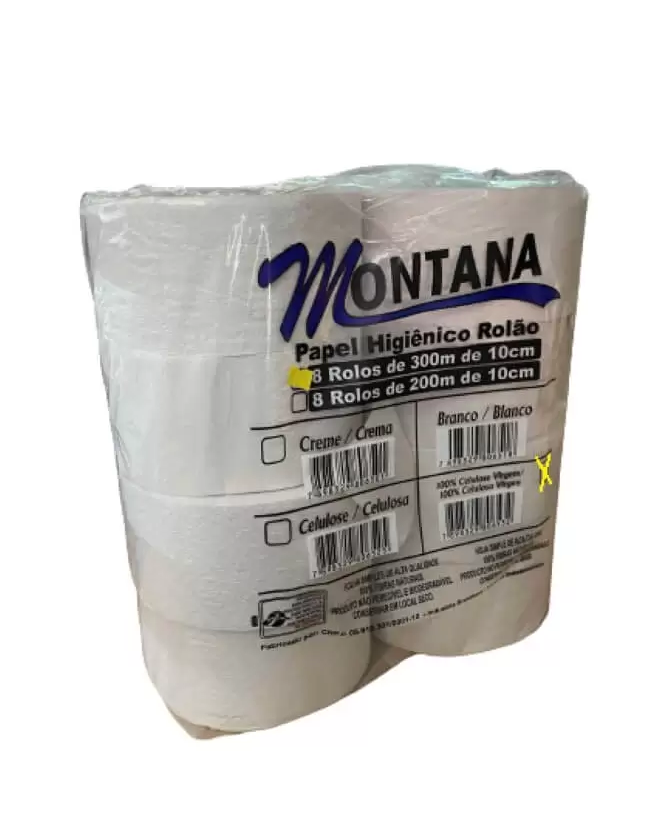 Miniatura: PAPEL HIG ROLAO 8X300 100% CEL VIRG MONTANA