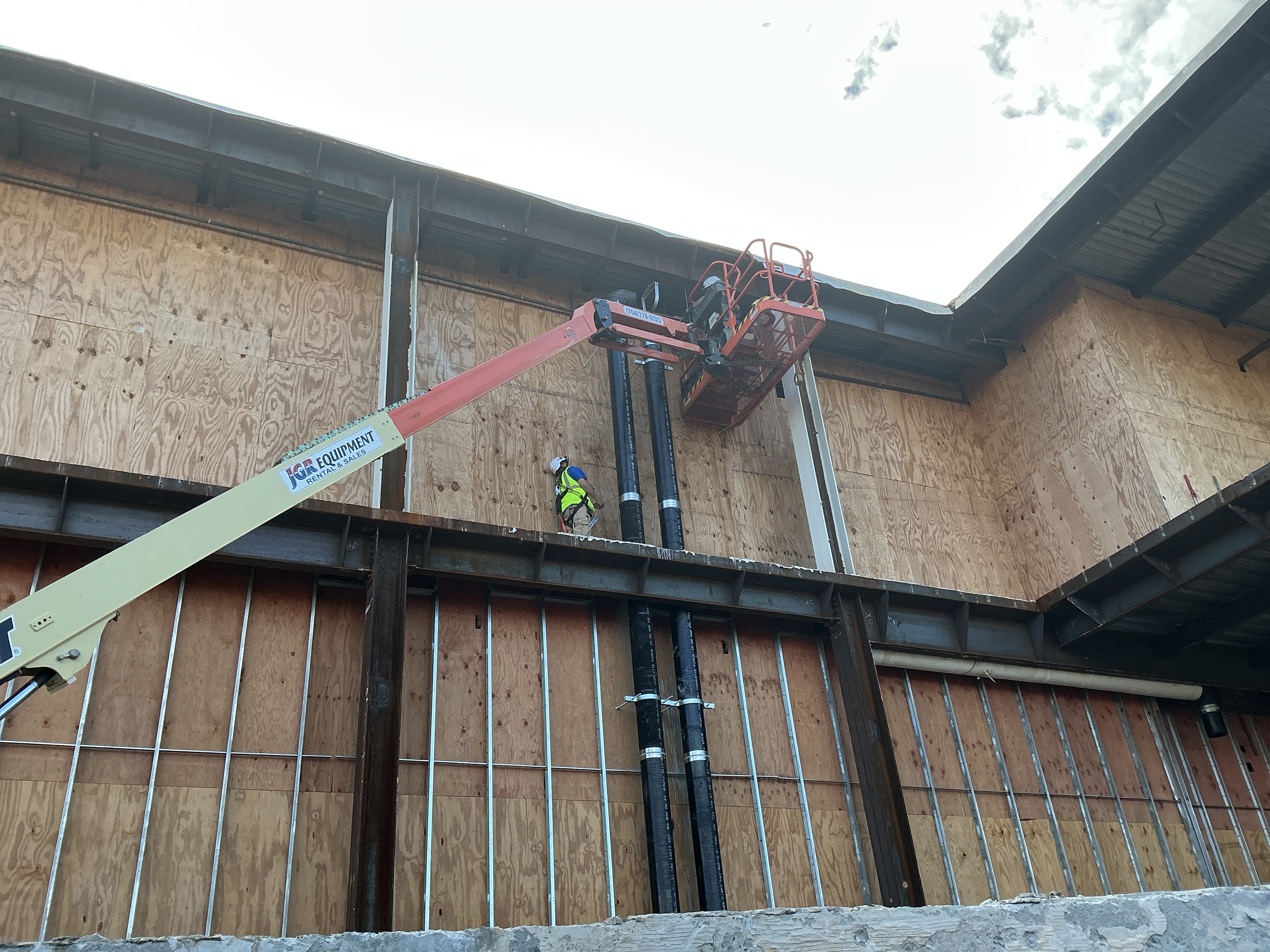 Commercial HVAC system installation