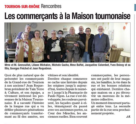 les commerçants à la maison tournonaise