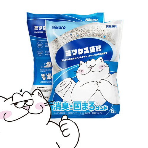 Mixed cat litter tofu with bentonite 7L x (6packs) Gemstone Village