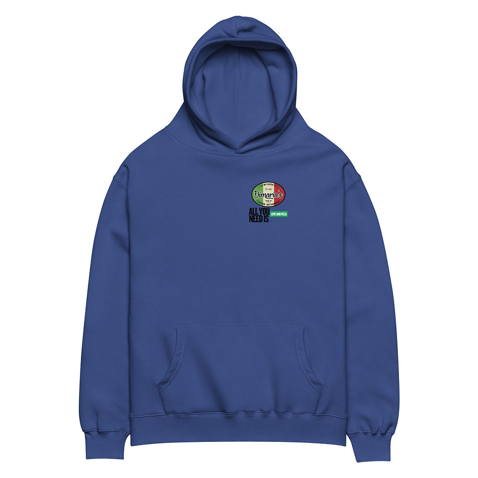 Thumbnail: Blue hoodie with an embroidered design and text. Unisex classic tee. Italian flag colors.