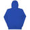 Thumbnail: Royal blue hoodie back view on mannequin displayed for sale.