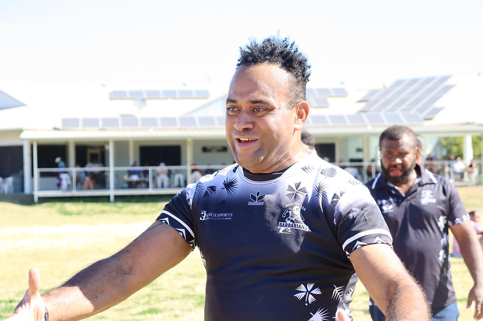 Maciu Botitu is all smiles after the game against Tonga