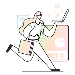 Illustration - Social media, Delivery, Business _ fast, speed, account, graph, success, ha