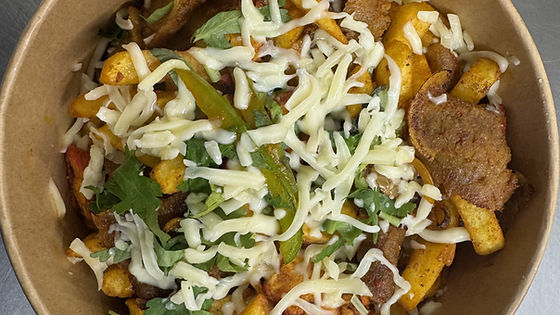 LOADED FRIES WITH CHICKEN TIKKA & DONNA